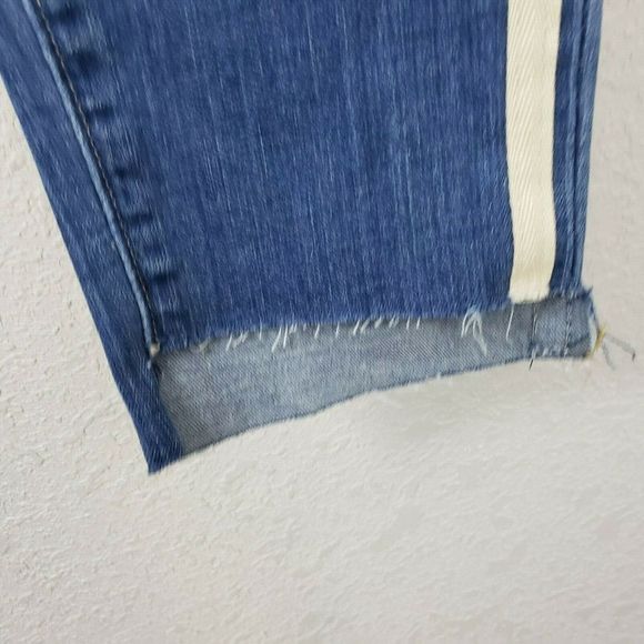 LOFT 31/12 side trim tuxedo stripe skinny jeans - Picture 3 of 7